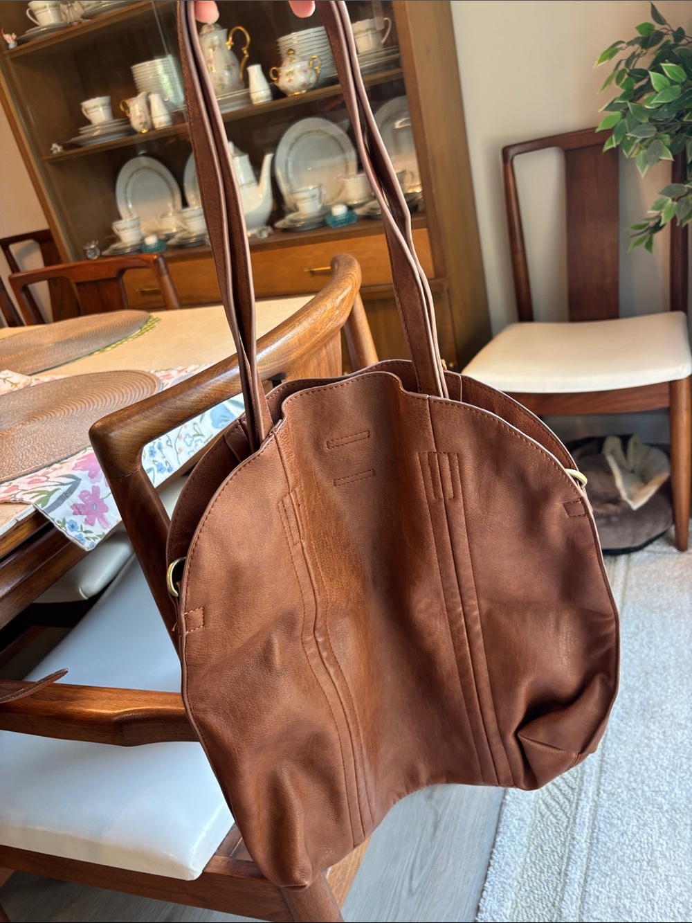 Antik Kraft Beautiful “The Faith” handbag Vegan faux leather purse in Wine color